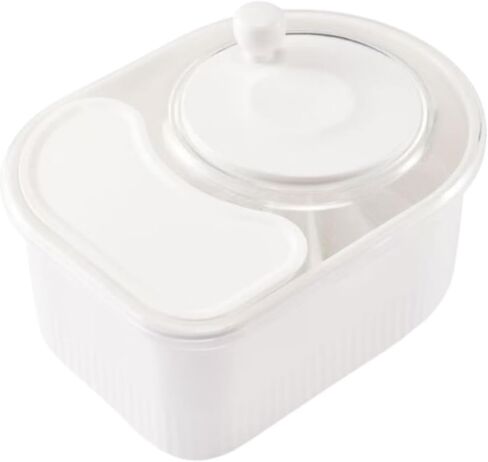 Fruit Cleaner Spinner Efficient Bowl Washing Portable Washing Machine with Lid and Filter (White) in Kuwait