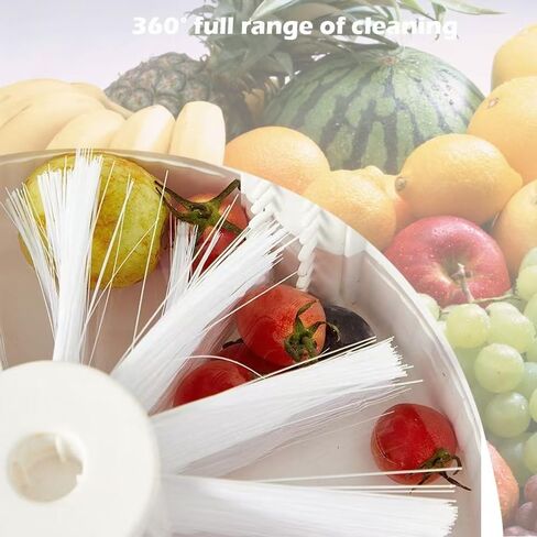 Fruit Cleaner Spinner Efficient Bowl Washing Portable Washing Machine with Lid and Filter (White) in Kuwait