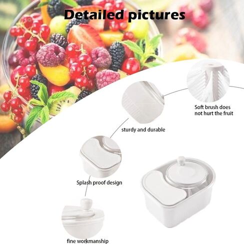 Fruit Cleaner Spinner Efficient Bowl Washing Portable Washing Machine with Lid and Filter (White) in Kuwait
