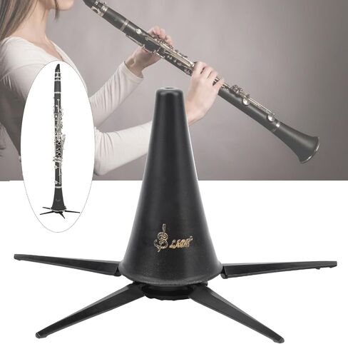 Clarinet Stand, Foldable 5 Leg Holder Detachable Bracket with Spiral Knob and Polished Toes for Musical Instrument Storage in Kuwait