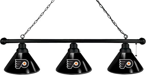 Philadelphia Flyers 3 Shade Billiard Light with Black Shades with Black Fixture by Holland Bar Stool in Kuwait