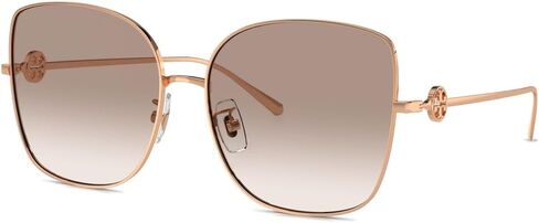 Tory Burch TY6106D 335313 Sunglasses Women's Rose Gold/Light Brown Gradient 60mm in Saudi Arabia