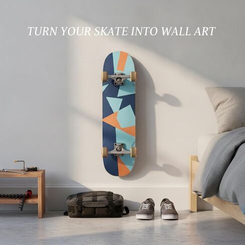 Acrylic Skateboard Wall Mount, Vertical Display Rack for Standard Decks, Space-Saving Storage for Bedroom or Living Room (1 PC) in Kuwait