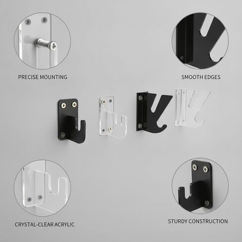 Acrylic Skateboard Wall Mount, Vertical Display Rack for Standard Decks, Space-Saving Storage for Bedroom or Living Room (1 PC) in Kuwait