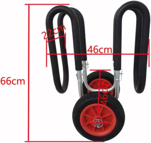 Milageto Surfboard Transport Cart Foam-Padded Stand-up Paddleboard Transport Cart Curved Handles Paddle Board Trolley in Kuwait