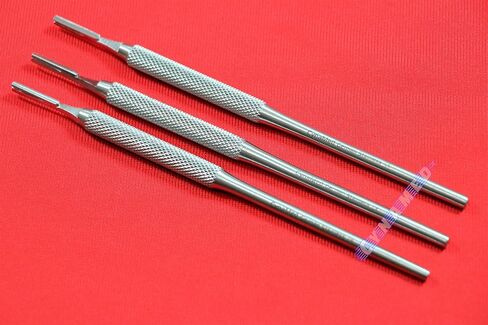 5 قطعة مقبض مشرط بنمط دائري رقم 3 الحرف البيطرية لطب الأسنان الألماني المقاوم للصدأ CYNAMED in Kuwait