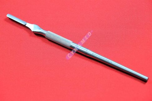 PREMIUM GERMAN STAINLESS ROUND SCALPEL HANDLE NO 3 PLUS NO 4 10PCS VETERINARY DENTAL CYNAMED in Kuwait