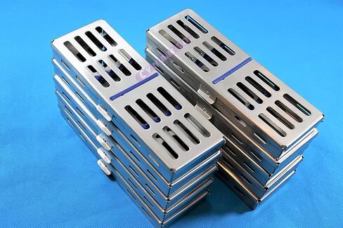 10 German Stainless AUTOCLAVABLE Cassette Tray for 5 Instruments Medical Veterinary CYNAMED in Kuwait