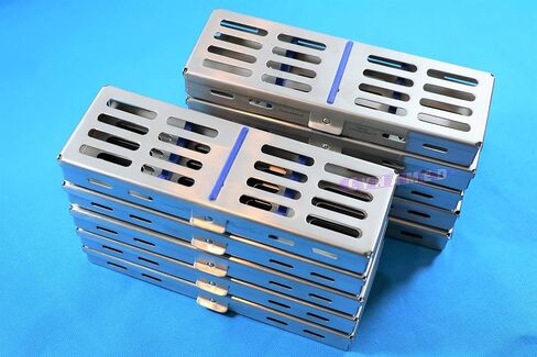 10 German Stainless AUTOCLAVABLE Cassette Tray for 5 Instruments Medical Veterinary CYNAMED in Kuwait