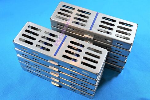 10 German Stainless AUTOCLAVABLE Cassette Tray for 5 Instruments Medical Veterinary CYNAMED in Kuwait