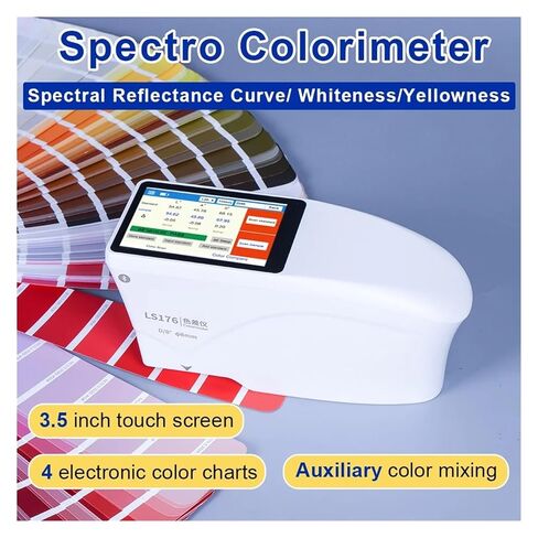 LS176 Portable Colorimeter Spectrophotometer D/8° Whiteness and Yellowness Spectral Reflectance Curves Software for Paint High Sensitivity in Kuwait