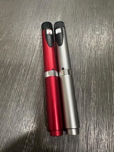 2 - V2 60 Unit Personal Reusable Research Pens (Red & Silver) and 5 Empty Cartridges in Kuwait