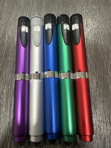 5 - V2 60 Unit Personal Reusable Research Pens (Red, Blue, Green, Purple, Silver) and 10 Empty Cartridges in Kuwait