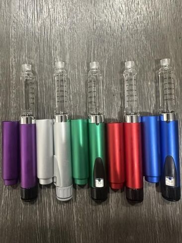 5 - V2 60 Unit Personal Reusable Research Pens (Red, Blue, Green, Purple, Silver) and 10 Empty Cartridges in Kuwait