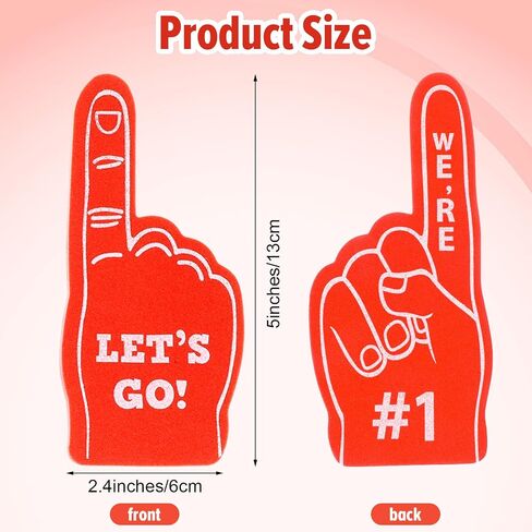 Kifmurase 100Pcs Mini Foam Finger, Football Party Favors, We're #1 Sports Fan Foam Finger, Baseball Football Soccer Team Cheerleader Gifts for Sports Themed Birthday Party Supplies Sporting Event in Kuwait