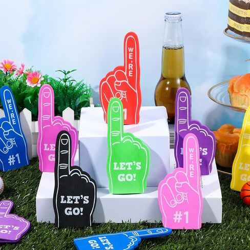 Kifmurase 100Pcs Mini Foam Finger, Football Party Favors, We're #1 Sports Fan Foam Finger, Baseball Football Soccer Team Cheerleader Gifts for Sports Themed Birthday Party Supplies Sporting Event in Kuwait