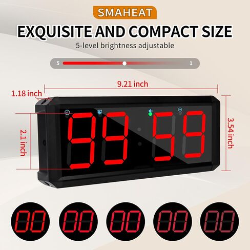 2.1-inch 4-Digit Quick Gym Timer, Suitable for Fitness Training, Event Timing, Study and Daily Office use (2.1-inch 4-Digit Stopwatch) in Kuwait