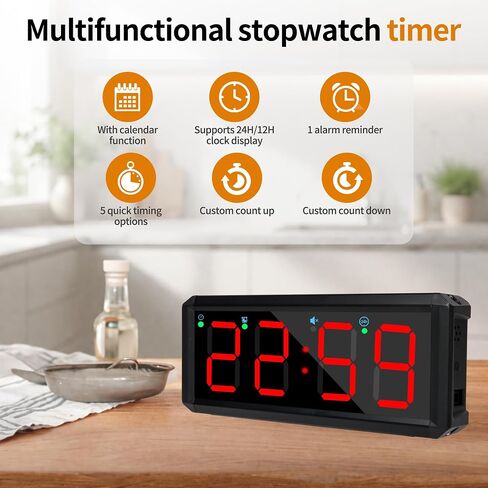 2.1-inch 4-Digit Quick Gym Timer, Suitable for Fitness Training, Event Timing, Study and Daily Office use (2.1-inch 4-Digit Stopwatch) in Kuwait