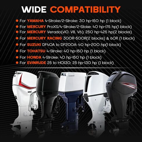 دعم Transom Saver للقطر الخارجي الفردي، إسفين مطاطي لمحرك القارب متوافق مع محركات Yamaha، Mercury، Evinrude/Johnson، Honda Marine in Kuwait