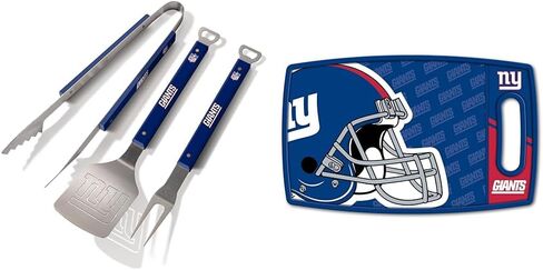 مجموعة الشواء YouTheFan NFL New York Giants Spirit Series 3 قطع، من الفولاذ المقاوم للصدأ، 22 بوصة × 9 بوصة ولوحة تقطيع من سلسلة شعار NFL New York Giants in Kuwait