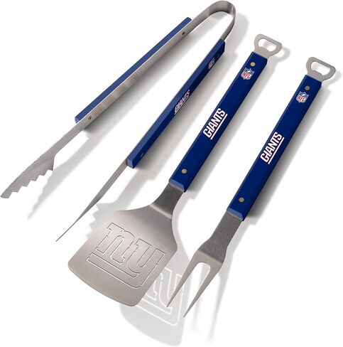 مجموعة الشواء YouTheFan NFL New York Giants Spirit Series 3 قطع، من الفولاذ المقاوم للصدأ، 22 بوصة × 9 بوصة ولوحة تقطيع من سلسلة شعار NFL New York Giants in Kuwait