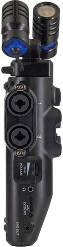 جهاز تسجيل Zoom H6studio سهل الاستخدام ذو 6 مسارات مع حزمة تسجيل عائمة 32 بت مع حزمة ملحقات APH-6s + محول بلوتوث BTA-1 + بطاقة ذاكرة 64 جيجابايت + 4 بطاريات AA + قطعة قماش (6 قطع) in Kuwait