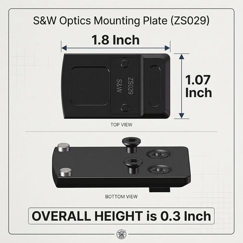 Gotical Super Slim Mounting Plate Red Dot Adapter for Smith & Wesson Rear Sight in Kuwait