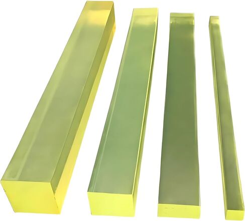 Polyurethane Square Bar, 15-50mm Width, High Elastic Rubber Shock Absorbing Rod for Construction Machinery (25x50x500mm) in Kuwait