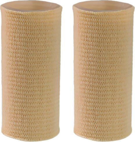 2 Pcs Beige Gel Ankle Sleeves, Cuttable Heel Brace for Discomfort Protection, Breathable Foot Guard for Figure Skating and Sports in Kuwait