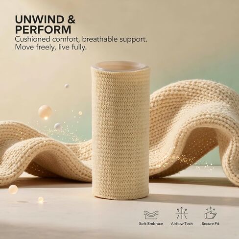 2 Pcs Beige Gel Ankle Sleeves, Cuttable Heel Brace for Discomfort Protection, Breathable Foot Guard for Figure Skating and Sports in Kuwait