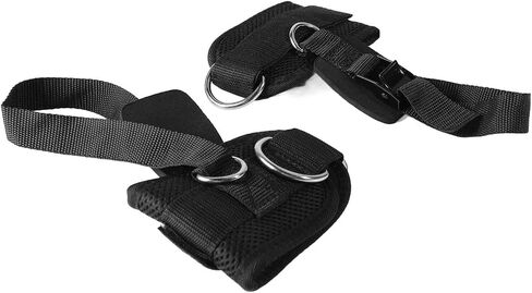 Ankle Straps for Cable Machines Fitness Adjustable D Ring Ankle Straps Foot Support Ankle Protector with Buckle in Kuwait