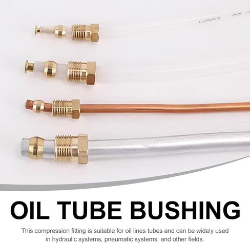 Garneck Metal Compression Inserts Easy Installation and Replacement 10pcs Sturdy Golden Finish for Oil Tubing and Pipes Suitable for Pneumatic and Hydraulic Systems in Kuwait