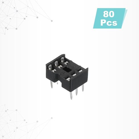 MECCANIXITY 80 قطعة DIP IC Chip محول المقبس 7.62 مم صف الملعب 6 دبوس IC مجموعة متنوعة 2.54 مم / 0.1 بوصة لمشروع لوح التجارب، تصميم لوحة PCB in Kuwait