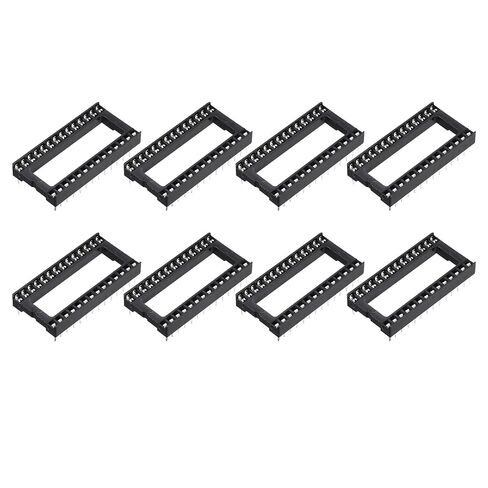 Generic 8Pcs DIP IC Chip Socket Adapter 28 Pin IC Assortment Kit 2.54mm/0.1" Pitch 15.24mm Row to Row Distance for Breadboard Project, PCB Board Design in Kuwait