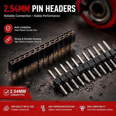 10 قطعة دبابيس رأس 2.54 مللي متر 40Pin الانفصالية صف واحد تكويم الذكور الإناث دبوس رؤوس لاردوينو PCB الالكترونيات لتقوم بها بنفسك الجمعية in Kuwait