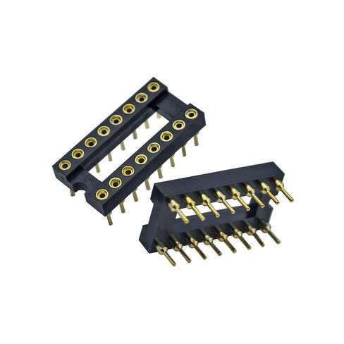 10 قطع مقبس IC 16Pin - محول لحام مستدير DIP SIP مطلي بالكامل لـ OP-AMP MCU in Kuwait