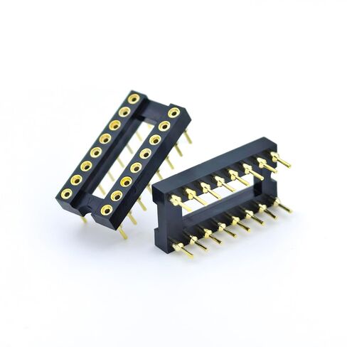 10 قطع مقبس IC 16Pin - محول لحام مستدير DIP SIP مطلي بالكامل لـ OP-AMP MCU in Kuwait