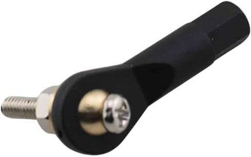 6PCS 3.0x29mm Tie Rod Steering Ball Joint Plastic Half Pad Ball Joint Buckle with Screws for RC Robot RC Aircraft Black in Kuwait