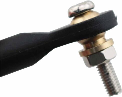 6PCS 3.0x29mm Tie Rod Steering Ball Joint Plastic Half Pad Ball Joint Buckle with Screws for RC Robot RC Aircraft Black in Kuwait