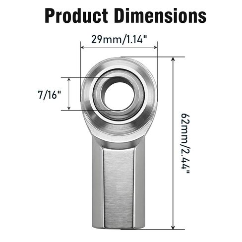 MDEOOSKY 2Pcs CF7 7/16" Bore Rod End Bearing, 7/16"-20 Female Thread Right Hand Heim Joint with Jam Nuts, Ideal for Engineering Hydraulic Cylinders in Kuwait