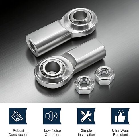 MDEOOSKY 2Pcs CF7 7/16" Bore Rod End Bearing, 7/16"-20 Female Thread Right Hand Heim Joint with Jam Nuts, Ideal for Engineering Hydraulic Cylinders in Kuwait