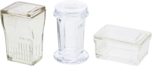 3 Sets Laboratory Glass Staining Jars round Lids, Reusable Glass Staining Tanks with Strong Acid Resistance for Research Institutes and Colleges in Kuwait