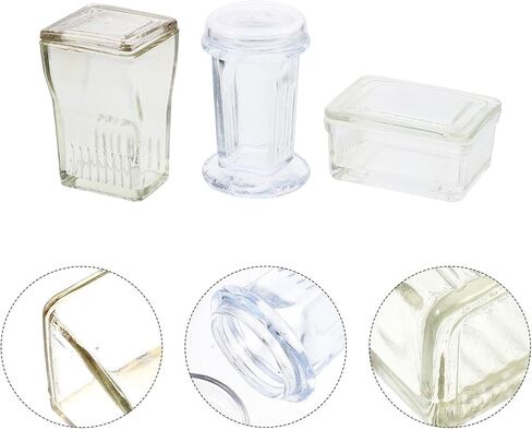 3 Sets Laboratory Glass Staining Jars round Lids, Reusable Glass Staining Tanks with Strong Acid Resistance for Research Institutes and Colleges in Kuwait