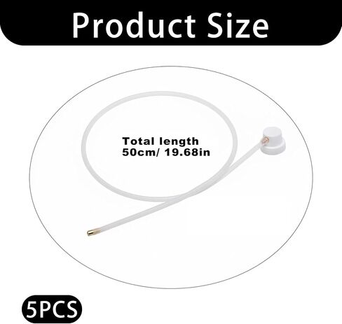 5PCS 19.68inch Spray Can Nozzle Extension, Aerosol Tips with Flexible Extension Hose, 360 Degree Coverage Paint Nozzles for Vehicles and Cans | 19.68in Hose: reaches tight cavities; 360° Spray: auto paint & undercoating; Fits: standard cans; Easy: tool-fr in Kuwait