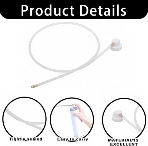 5PCS 19.68inch Spray Can Nozzle Extension, Aerosol Tips with Flexible Extension Hose, 360 Degree Coverage Paint Nozzles for Vehicles and Cans | 19.68in Hose: reaches tight cavities; 360° Spray: auto paint & undercoating; Fits: standard cans; Easy: tool-fr in Kuwait