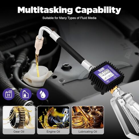 فوهة قياس الزيت الرقمية مع صمام إيقاف تلقائي، وفوهة توزيع الزيت الإلكترونية مع عداد LCD، ومسدس التحكم في الزيت 45 بار لزيت المحرك وزيت التروس ومضاد التجمد in Kuwait