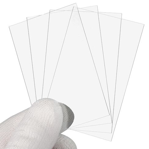لوحة خطوط زجاجية مقاس 75 × 100 مم من باتيكل، 4 قطع شرائح زجاجية للمختبر شرائح زجاجية بصرية شفافة بصريًا وحواف ناعمة وشفافة عالية وسمك موحد in Kuwait
