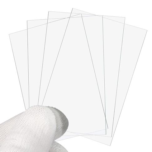 لوحة خطوط زجاجية مقاس 75 × 100 مم من باتيكل، 4 قطع شرائح زجاجية للمختبر شرائح زجاجية بصرية شفافة بصريًا وحواف ناعمة وشفافة عالية وسمك موحد in Kuwait