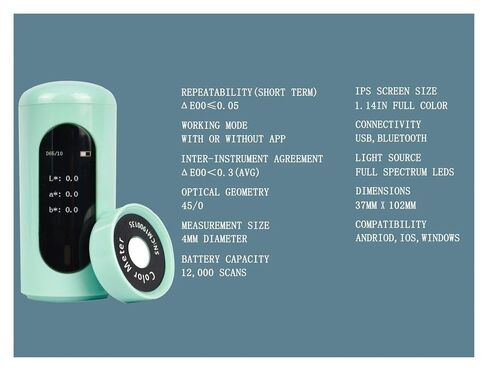 Color Sensor, Pocket Colorimeter, More Than 30 Parameters,Paint Color Matching Tool,Measure Color Values Instantly Multi-Functional in Kuwait
