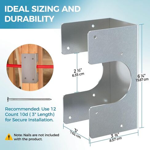 Stud Shoes for Double 2X Studs (2 PCS) & Nail Guards for Wire Protection (30 PCS), 16-Gauge Galvanized Steel – Thicker, IBC/IRC Code Compliant, NEC Compliant, Extra Durable in Kuwait
